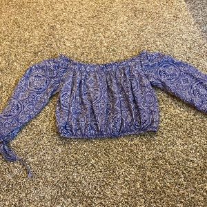 Off the shoulder crop top
